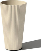 Veradek Demi Series Tall Planter for Porch, Patio, Backyard | Durable Plastic-Concrete Material | Modern Décor for Tall Plants, Grasses