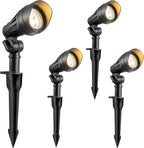 EDISHINE Low Voltage LED Landscape Lights with 35° Beam Angle, 3.2W 240LM 3000K Outdoor Landscape Lighting, CRI 80, Waterproof SpotLights for Trees, House, Yard, Garden, ETL Listed, 4 Pack