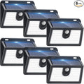[6 Packs] Solar Motion Sensor Outdoor Lights, Super Bright Solar Lights Outdoor Waterproof, 3 Lighting Modes Security Wall Light for Outside Walking Dog Fence Backyard Deck Garden Door Step Garage