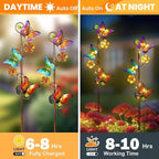 NAN ZAI NAN FANG Butterfly Solar Stake Lights, Waterproof, for Outdoor Decor, Garden,Lawn,Patio or Courtyard, 2 Pack