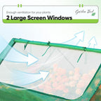 Quictent Raised Garden Bed Galvanized Raised Beds for Gardening Vegetables with Cover 6x3x2 ft Tall Metal Planter Box Outdoor Use (Green)