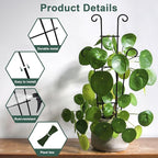 Coomin 23in Taller Plant Trellis for Climbing Plants Indoor, 4P Sturdy Houseplant Trellis for Potted Plants with Ties, Vine Plant Support for Monstera Pothos Ivy, Plant Decor