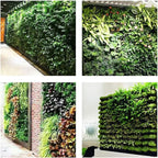 Hanging Planting Grow Bags, 64 Pockets Hanging Vertical Wall Planter Wall Mounted Grow Bag Outdoor Indoor Gardening Vertical Greening Flower Container, Planting Bags Storage Bags(1.0 m × 1.0 m, Green)