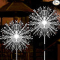 JJGoo Solar Firework Lights, 2 Pack 180 LEDs 2 Lighting Modes Solar Lights Outdoor Waterproof for Garden Patio Walkway Pathway Party Wedding Christmas Decorative - Cool White