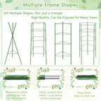 Riare 2 Pack 5.2 FT Tomato Cages for Garden- 63inches Heavy Duty Garden Stakes, Adjustable Tall Tomato Plant Support Tomato Trellis Cage for Pots, Raised Garden Bed, Climbing Vegetables Plants Flowers