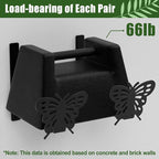 Adjustable Window Box Brackets, 6 to 12 inch Heavy Duty Window Planter Box Brackets, Butterfly Shape Wall Mount Flower Box Holder, 6 Pack