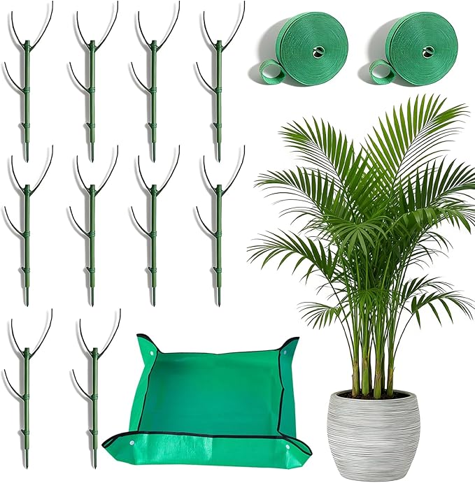 Monstera Plant Support Stakes Indoor - 10-Pack Stackable Tall Plant Sticks for Climbing Plants Stem Support - Durable Trellis Garden Poles for Outdoor Gardening