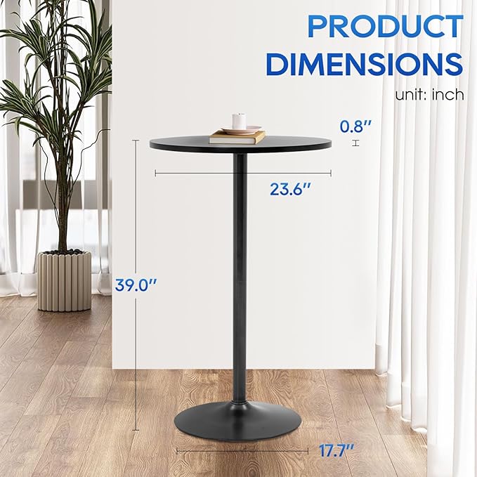 Bistro Pub Table 2 Pack 40 Inch Height Cocktail Table Round – 40in