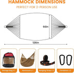 Hammock with Handwoven Mayan Rope Design, Tan, 10.5 FT, 550 lb Capacity