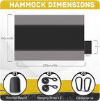 Camping Hammock Lightweight, Portable Hammocks Parachute Hammock with Two Tree Straps, Single or Double Travel Swing Nylon Camp Hammocks, Outdoor Essentials for Beach Backpacking Hiking, Orange