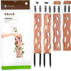 Treleaf Zella Grande Starter Kit – Wooden Extendable Plant Trellis for Indoor Climbing Houseplants – Modular Plant Support with 2 Bases + 2 Extensions - Moss Pole Alternative