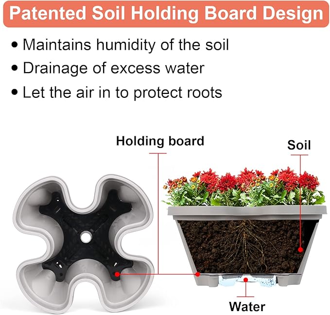 GameXcel Vertical Planter 3 Tier Stackable Planters Garden Planters Strawberry Herb Flower and Vegetable Planter Indoor Outdoor Gardening Pots with Removable Wheels and Tools 2-Pack