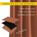 NICETOWN Blackout Burnt Orange Curtain & Drape - Room Darkening Light Blocking Window Treatment for Living Room, W52 x L84, 1 Panel