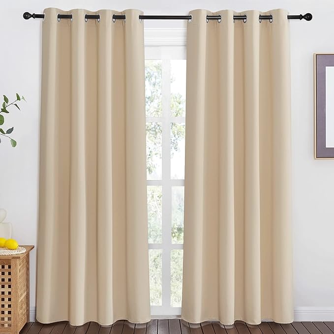 80 inch Curtain Privacy for Doorway – Biscotti Beige, 1 Panel