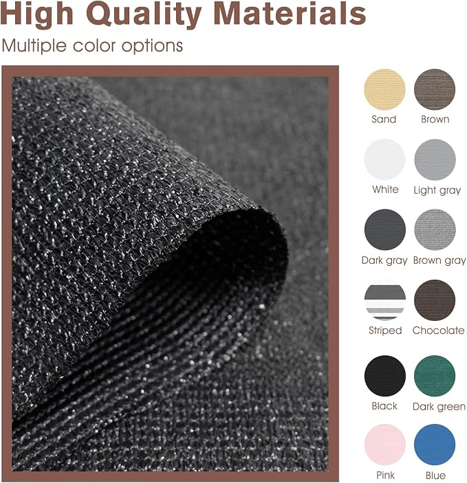 SUNNY GUARD Customized 2'6''x34' Black Balcony Privacy Screen, 90% Shade - Image 5