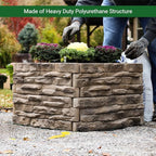 Raised Garden Bed Tan/Brown Ledgestones Composite Polyurethane Natural Look Stone Garden Planter Box (6-Pack)
