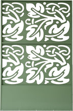 Oakland Living 6 ft. X 4 ft. Green Freestanding Metal Privacy Screen Room Divider with Flower Box