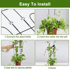 23in Plant Trellis Indoor, Trellis for Potted Plants with Bird, Garden Trellis Climber Support for Climbing Plants Pothos Hoya Vine