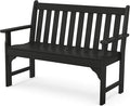 POLYWOOD GNB48BL Vineyard 48" Bench, Black