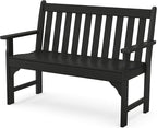 POLYWOOD GNB48BL Vineyard 48" Bench, Black