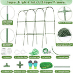 Cucumber Trellis for Raised Bed, Garden Arch Trellis for Climbing Plants Outdoor, Metal Garden Trellis for Spring Vegetables, Cucumber Trellis for Tomato, Bean, Pea, Grape, Plant
