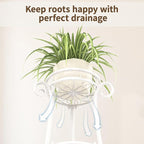 LASZOLA 3 Tier White Metal Plant Stand for Multiple Large Planters Indoor Outdoor Organizer, Heavy Duty Tall Flower Stand for Corner Patio Bathroom Office, Modern Sturdy Vertical Iron Rack, Cat Proof