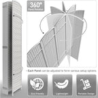Sorbus 8 Panel Room Divider 6 ft. Tall - Privacy Screen, Extra Wide Double Hinged Panels, Mesh Hand-Woven Design, Partition Room Dividers and Folding Privacy Screens, Wall Divider for Room Separation