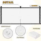 LOVE STORY Balcony Privacy Screen, 2.5'x7' Deck Shield Screen Fence Cover,UV Protection and Weather-Resistant,3 FT Height for Deck, Patio, Backyard, Outdoor Pool, Porch, Railing, White