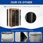 Outdoor Storage Cabinet Wood & Metal - Image 4