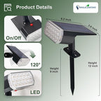 DINGLILIGHTING Solar Lights Outdoor Waterproof: IP65 Led Spot Light Decorations for Garden - Multicolor RGB Solar Powered for Yard - Dust to Dawn Uplighting Landscape Pathway Drive Patios 6PC