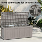120 GallonOutdoor Storage Box, Resin Deck Boxes Waterproof, IndoorOutdoor Bin - Image 7