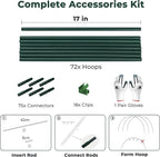Gardzen Garden Hoops for Raised Beds Greenhouse Hoops, DIY Kit for Row Cover Garden Netting, All Season Plant Protection, 72 Pcs