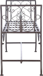 Safavieh PAT5016B Outdoor Collection Adina Rustic Brown Wrought Iron 51-inch Garden Bench