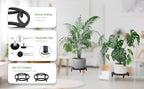 Zhongma 2 Pack 11.8" Fully Assembled Sturdy Potted Plant Stand Flower Pot Holder Heavy Duty Construction, Low Plant Stand for Home Indoor and Outdoor, Sturdy plant riser and saucer without Installation Required