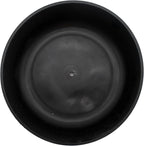 The HC Companies 8 Inch Round Plastic Succulent Capri Bowl Decorative Indoor Flower Succulent Planter Pot with Drain Plug Hole, Faux Concrete Color with Copper Bottom Color (2 Pack)