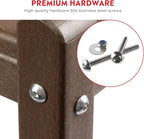 Costaelm Outdoor Side Table, 2-Tier Small Patio Coffee Tables - Image 6