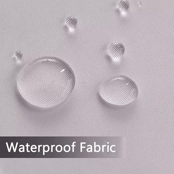 SpaceDresser Waterproof Outdoor Sheer Curtains for Patio - 2 Panels Rod Pocket Indoor Voile Sheer Curtain for Living Room,52W x 120L inch,Silver Grey