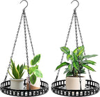 Plant Hanger Indoor Outdoor 2 Pack, Hanging Planter for Indoor Outdoor Plants, Hanging Plant Holder Shelf, Plant Hanging Basket, Decorative Metal Flower Holder