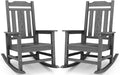 Oversized Rocking Chair Set of 2 Outdoor – Grey