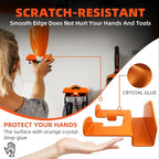 Wall Mounted Trimmer Rack, Steel Weed Eater Hanger with Orange Rubber Finish