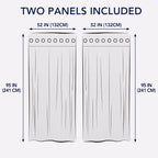 PureFit Outdoor Curtains for Patio Waterproof Weatherproof, UV Resistant Outside Curtains for Gazebo, Front Porch, Pergola, Sun Blocking Privacy Curtain, 52W x 95L inch, Set of 2, Beige
