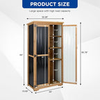 Outdoor Storage Cabinet Wood & Metal - Image 2