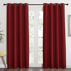 NICETOWN Burgundy Curtains for Living Room - (Burgundy Red) Home Decor Energy Smart Thermal Insulated Window Treatment Drape/Drapery for Patio Door, 52x84 Inch,1 Piece