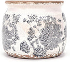 Flower Pot,Vintage Gray Ceramic Pot for Planter with Drainage Holes, 6.29 inch Ice Crack Glazed Small Rustic Planters Pot for Indoor,Tucan Home Decor,Gardening Gifts