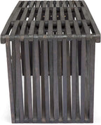 Christopher Knight Home Esme Outdoor Acacia Wood Bench, Dark Gray Finish