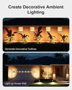 2 Pack Solar Spotlights Outdoor Waterproof for Christmas Hanging, Tree, Wreaths, Snowman, Elk, Adjustable Panel Solar Power Landscape Uplights for Outside Garden, Backyard, Patio, Sidewalk,Warm White