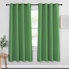 NICETOWN Blackout Curtain Drape 72 inch Long - Grommet Noise Reducing Thermal Insulated Modern Window Treatments for Bedroom Living Room (1 Panel, 52 x 72 Inch, Froest Green)
