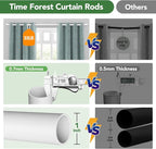 Curtain Rods for Windows 72 to 144, 1 Inch Adjustable White Extra Long Heavy Duty Curtain Rod for Patio Bedroom, Modern Style Indoor Outdoor Window Drapery Rods with End Caps, Size 32" - 150"