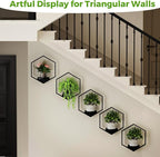 Wall Planters for Indoor Plants 5 Pack, Plant Frames Wall Decor Living Room Plant Stand Hanging Wall Plants Holder to Hold Large Pots Wall Plant Hanger Window Plant Shelves for Outdoor Entryway