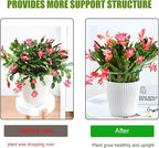 36 Pack Plant Support Stakes for Indoor Plants, Half Round Plant Stakes Ring Stackable 3 Tier Garden Flower Support for More Sizes (10,20,30 Inches), Plastic Cage Trellis for Climbing Leafy Vegetable